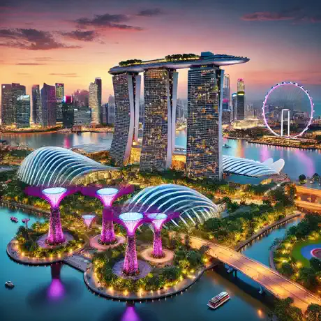 Singapore Marina Bay Sands skyline